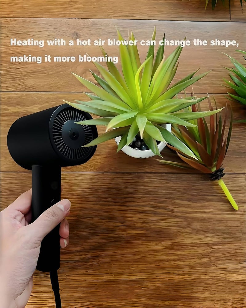 LJY 2 Pieces Realistic Artificial Faux Succulent Yucca Vera Greenhouse Small Plants Unpotted for Home Garden Decoration (Autumn Green) - Image 4