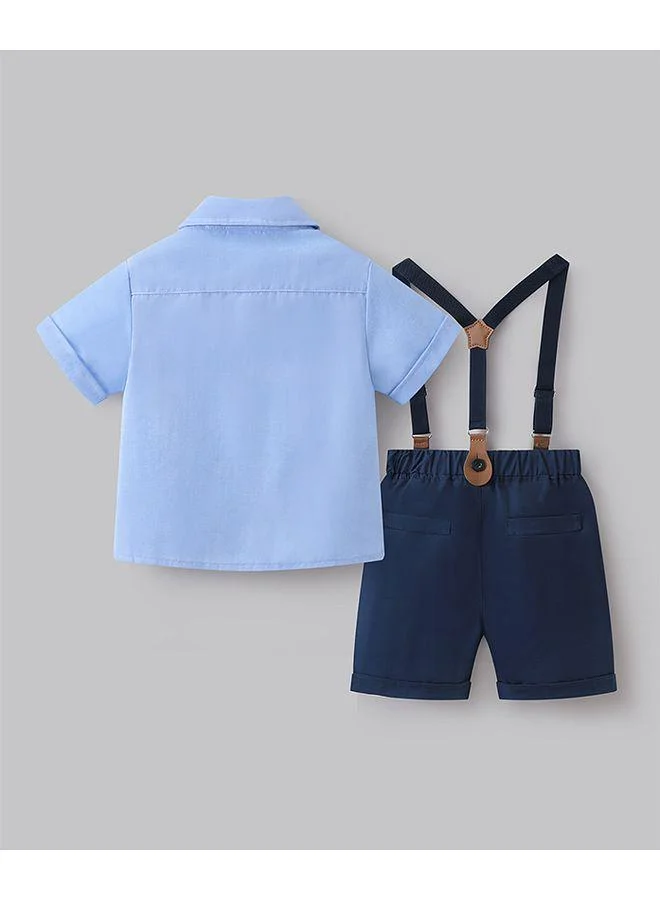 Mark & Mia Mark & Mia Solid Short Sleeves Party Suit - Blue