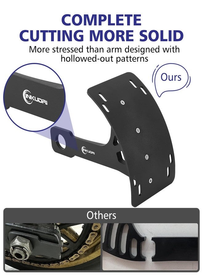 INKUDRI Universal Motorcycle License Plate Bracket With Light Motorcycle License Plate Holder Mount Frame Half Moon Curved Side Tag For rebel 500 Ruckus YZF R6 R7 R8 Vulcan S 650 MT03 MT09 TW200 - Image 3
