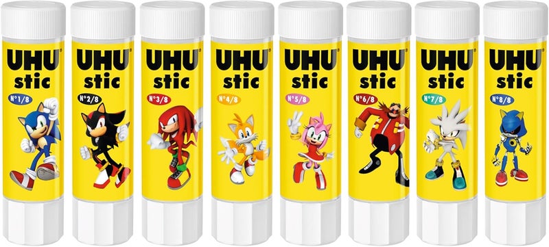 UHU STIC, The Proven Glue Stick - Glues strongly, quickly and permanently, without solvent, 8.2g, Set of 8, White - Image 1