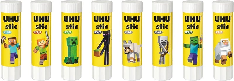 UHU STIC, The Proven Glue Stick - Glues strongly, quickly and permanently, without solvent, 8.2g, Set of 8, White - Image 2