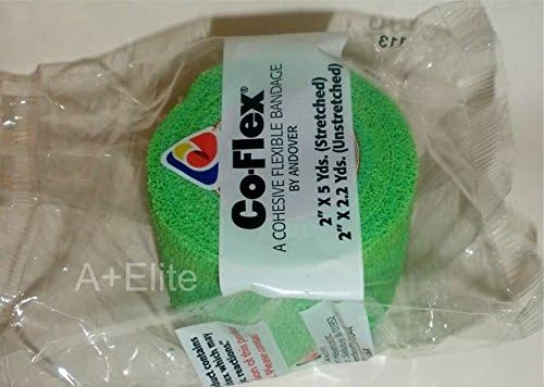 Coflex Andover COFlex 2x5Yds Neon Green 3Pack Cohesive Flexible Elastic Latex Bandage Compression Self Adherent Wrap Kids Children Vet Animals Pets Cats Dogs Horses 3200NG - Image 2