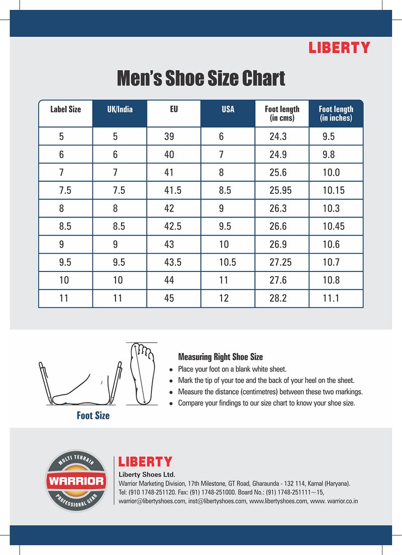 Liberty Warrior SSBA Safety Shoes for Men | Steel Toe Industrial Work Shoes | Genuine Leather Upper | Antiskid PU Sole | Black | Size 5–12UK - Image 3
