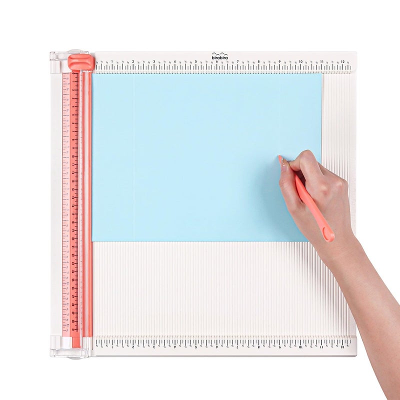 BiraBira Bira Trim and Score Board, Includes 12x12 Inch Board, Scoring Tool and Envelope Maker for Card Making - Image 1