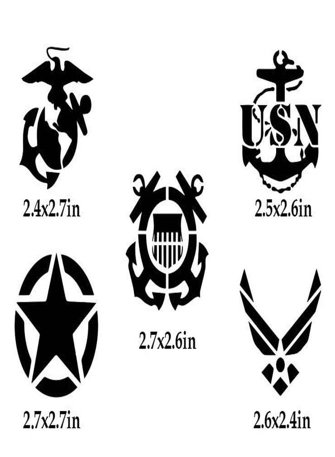 STENCILAIR Military Branches Custom Stencil, Reusable & Sturdy, 11 x 8.5" for Art, Crafts & DIY Projects - Image 2