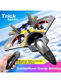 AROAQ V17 RC Plane Airplane Remote Controlled Aircraft 2.4GHz RC Aircraft with Remote Control with LED Light 2.4GHz Remote Control Airplane with 360° Spin  - Image 3