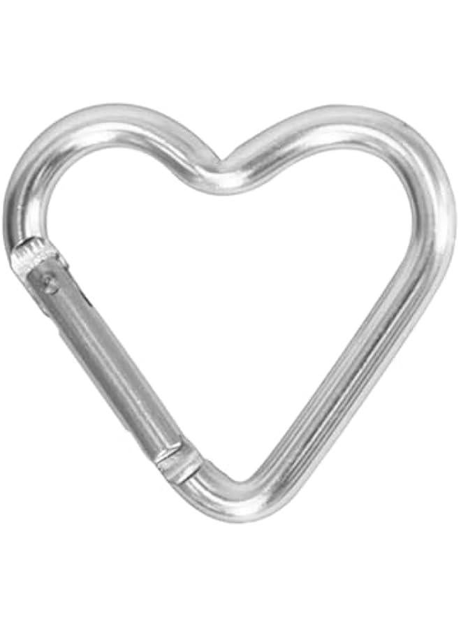Generic Heart Shaped Carabiner Clip Aluminum Alloy Keychain Clip Spring Snap Hook Camping Backpack Clips Heavy Duty Carabiner Aluminum Heart Shaped Carabiner Clip Outdoor Camping Hiking Travel  - Image 5