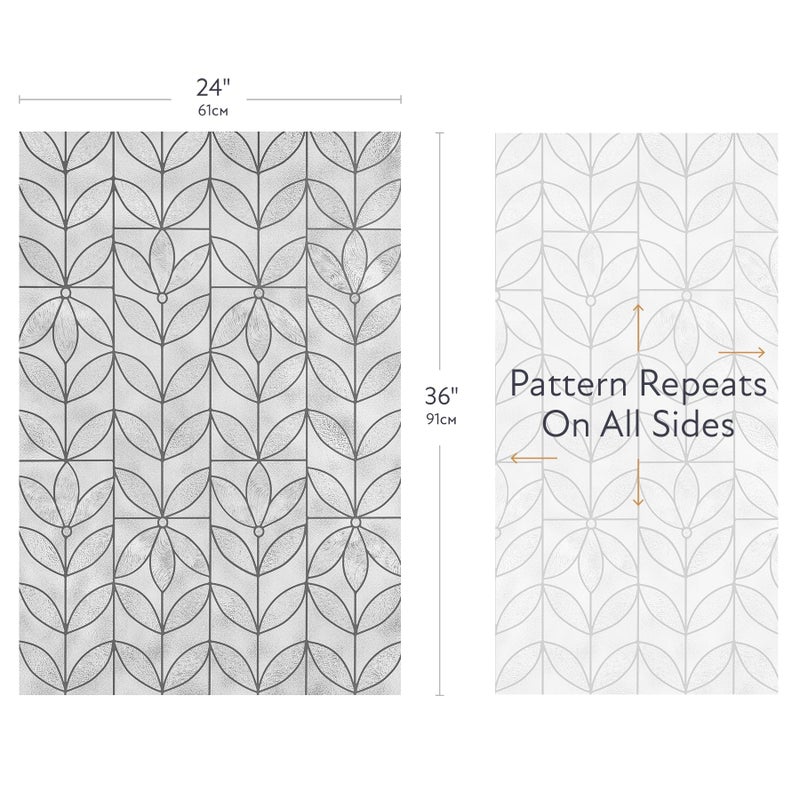 Artscape Orion 24 x 36 Inch Window Film, Made in USA â€“ Provides Privacy, Non-Adhesive, Textured Leaded Glass Pattern, UV Protection, Easy to Apply and Removable - Image 3