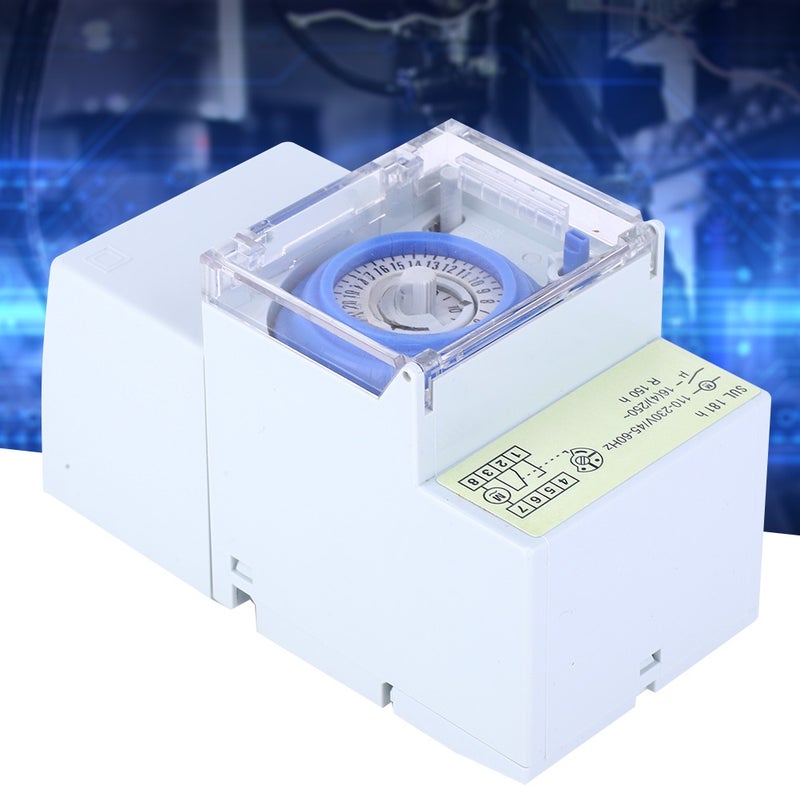 SUL181h Mechanical Timer 24 Hours Quartz Motor Timer Switch Relay 110~230VAC 16A - Image 1