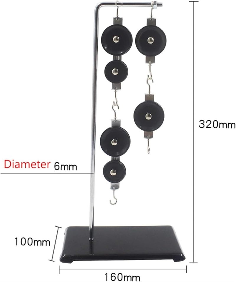 Pulley Block and Bracket Metal Bracket Bottom Plate Single Pulley String Pulley Physical Mechanics Experimental Equipment Teaching Instrument Pulley Block and Bracket Set - Image 3