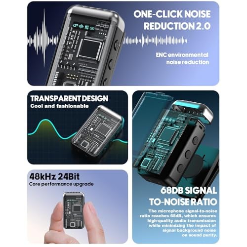 hayden HY-MIC2 Wireless Vlogging Mic Type-C | Collar Clip-On Wireless Mic for YouTube, iPhone & Android | Noise Cancellation Microphone for Vlogs, Singing, Video Recording, Podcast, Live Streaming - Image 3