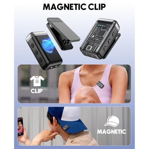 hayden HY-MIC2 Wireless Vlogging Mic Type-C | Collar Clip-On Wireless Mic for YouTube, iPhone & Android | Noise Cancellation Microphone for Vlogs, Singing, Video Recording, Podcast, Live Streaming - Image 5