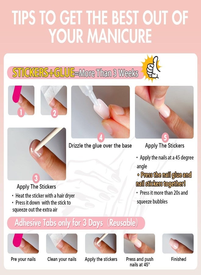 NAILWIND Chrome White French Tip Press On Nails | Short Almond | 15 Sizes 30 Pcs | French Nail | Natural Short Almond Nails False Nails for Women Girl - Image 5