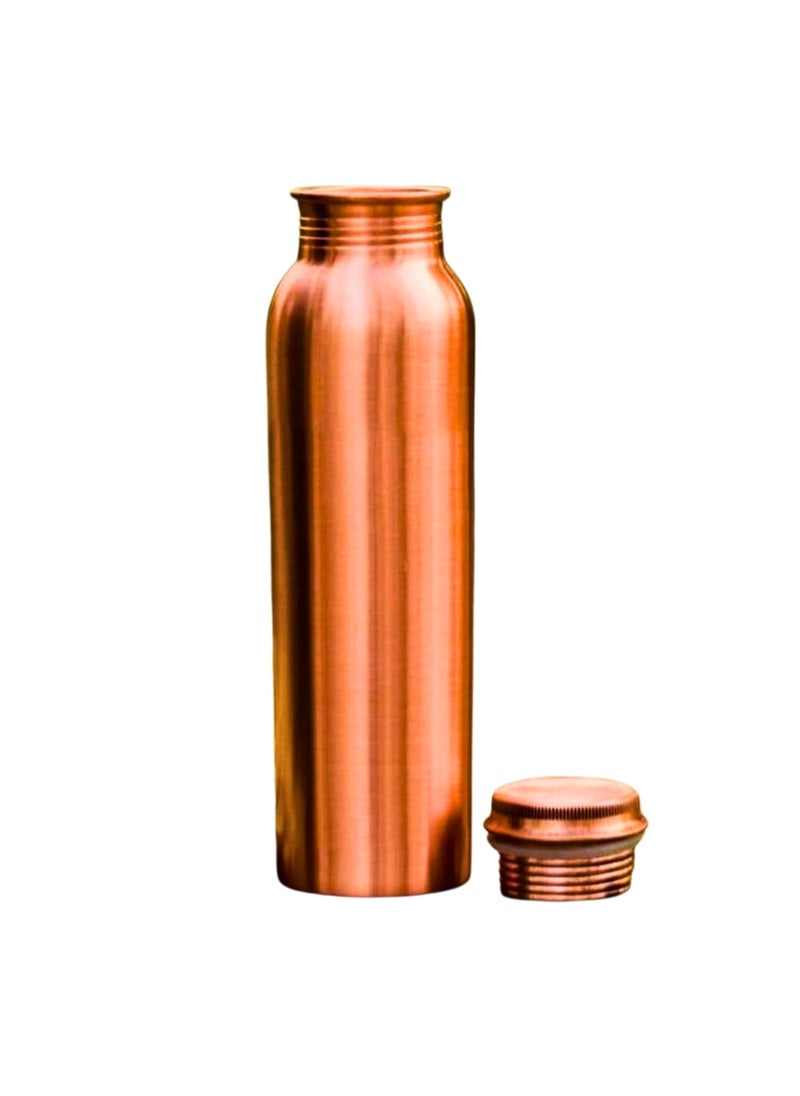 AC ANAND CRAFTS AC ANAND CRAFTS Joint Free Leak Proof Ayurveda Copper Water Bottle 1000 ML Brown  - Image 1