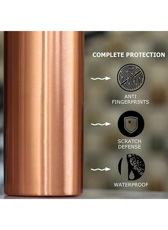 AC ANAND CRAFTS AC ANAND CRAFTS Joint Free Leak Proof Ayurveda Copper Water Bottle 1000 ML Brown  - Image 3