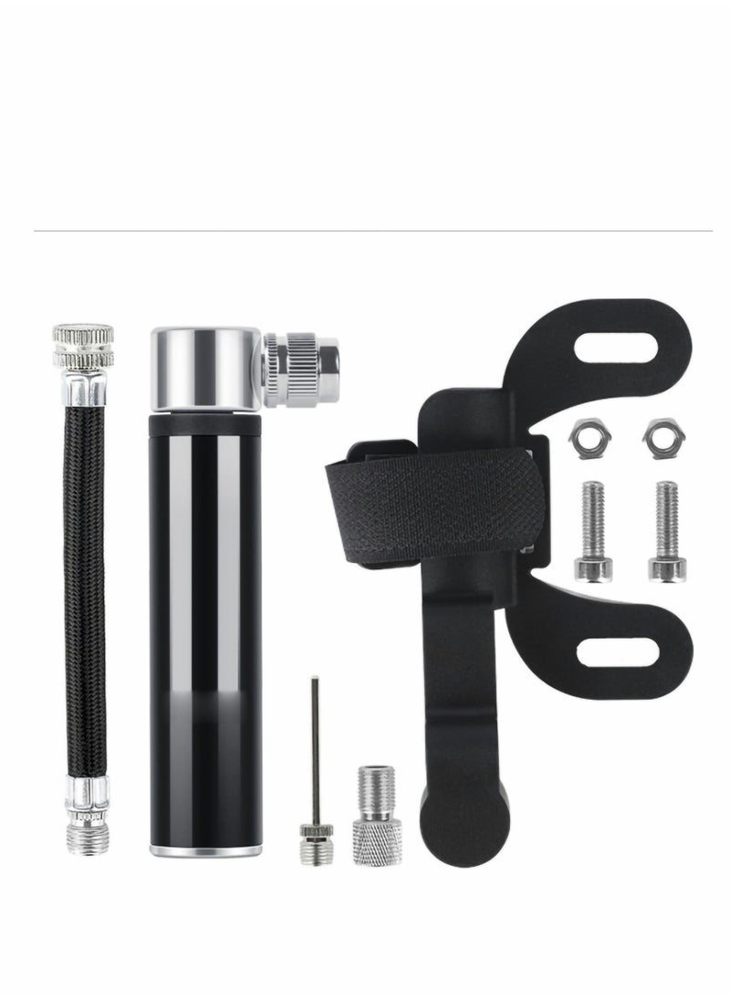 Excefore Mini Bike Pump Portable Pumps for All Bikes, 120PSI High Pressure Bicycle Hand Pump, Tyre Small Lightweight Presta Schrader Valve with Ball Needle, Balloon Needle  - Image 1