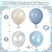 Togvu Dusty Blue Balloons 12 inch Double Stuffed Dusty Pearl Light Blue Sand White Clear Balloon for Winter Wonderland Boho Wedding Birthday Boys Baby Shower Birdal Bachelorette Engagement Party Decoration - Image 4
