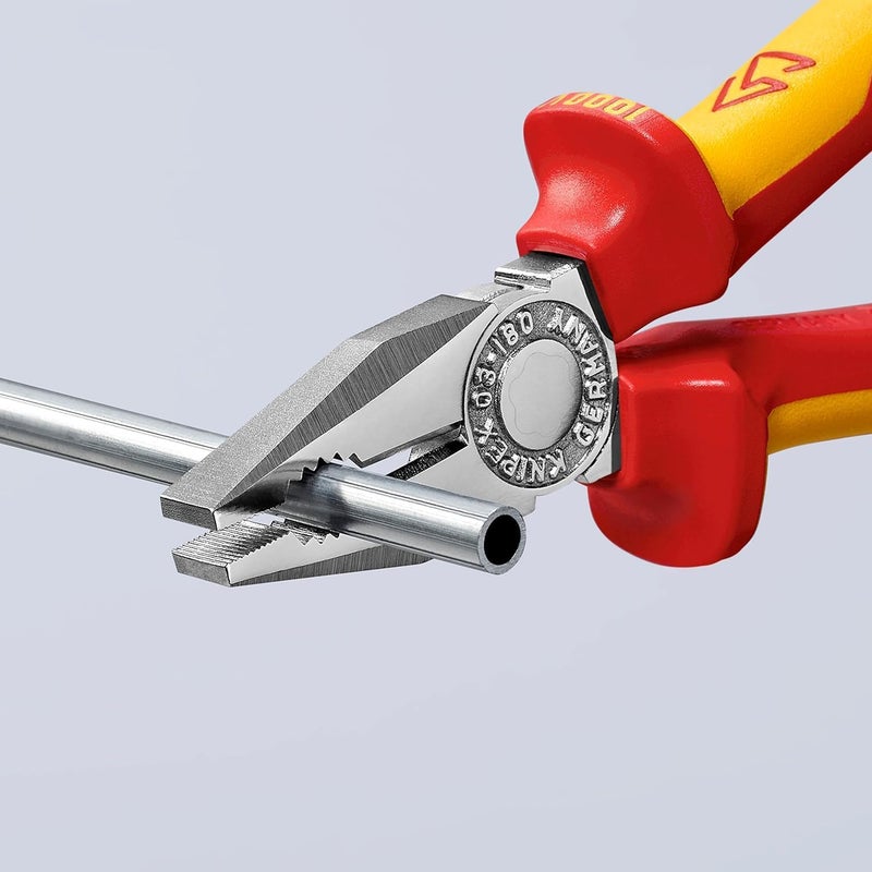 KNIPEX VDE Combination Pliers 180mm with Multi-Component Handle - Image 5