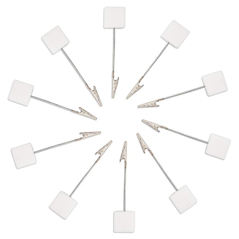 senover 20pcs Table Number Holder Name Place Card Holder Memo Clip Holder Stand Note Holder Pictures Card Paper Menu Clip â€¦ (White) - Image 2