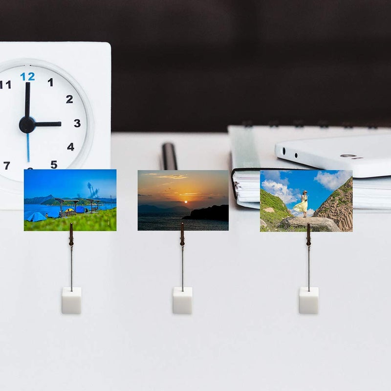 senover 20pcs Table Number Holder Name Place Card Holder Memo Clip Holder Stand Note Holder Pictures Card Paper Menu Clip â€¦ (White) - Image 4