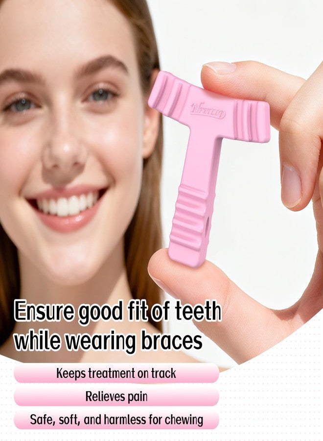 NFETLLD Chewies for Invisalign Aligners 2-Pack, Orthodontic Aligner Chewies for Invisible Braces, Denture & Retainer, Medical Grade Silicone Aligner Seaters & Chew Tools, Durable & Reusable (Pink - Image 5