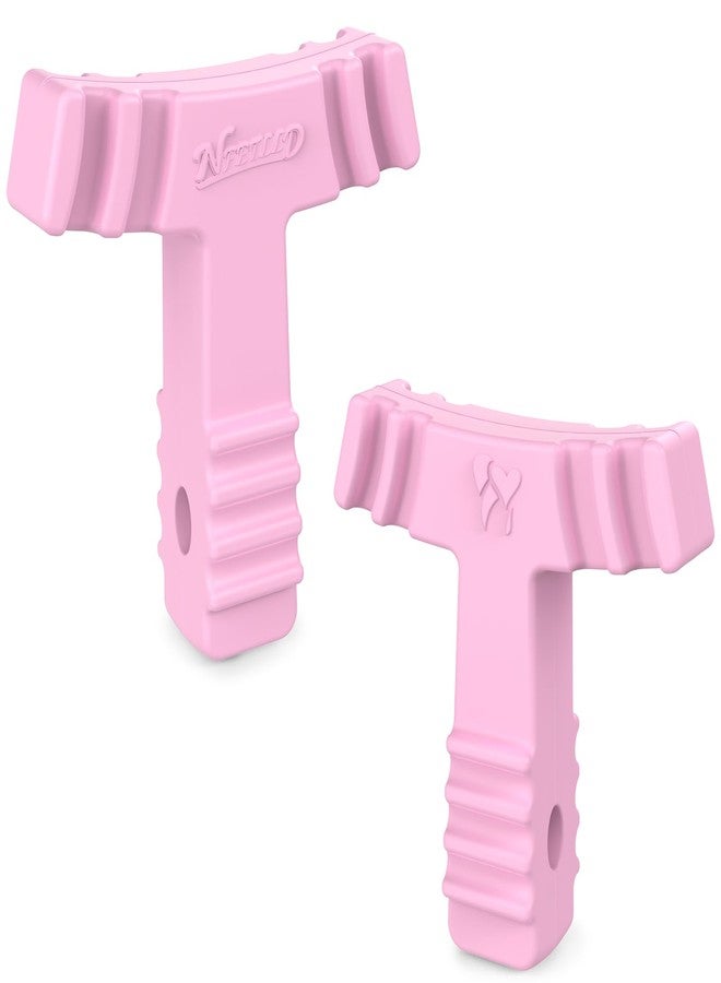 NFETLLD Chewies for Invisalign Aligners 2-Pack, Orthodontic Aligner Chewies for Invisible Braces, Denture & Retainer, Medical Grade Silicone Aligner Seaters & Chew Tools, Durable & Reusable (Pink - Image 1