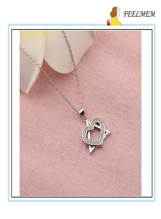 FEELMEM Adoption Jewelry Intertwined Heart and Triangle Adoption Symbol Charm Necklace Gotcha Day Adoption Gift - Image 3