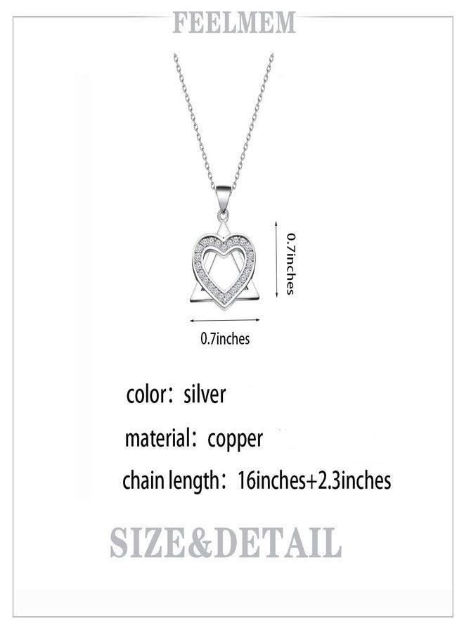 FEELMEM Adoption Jewelry Intertwined Heart and Triangle Adoption Symbol Charm Necklace Gotcha Day Adoption Gift - Image 2