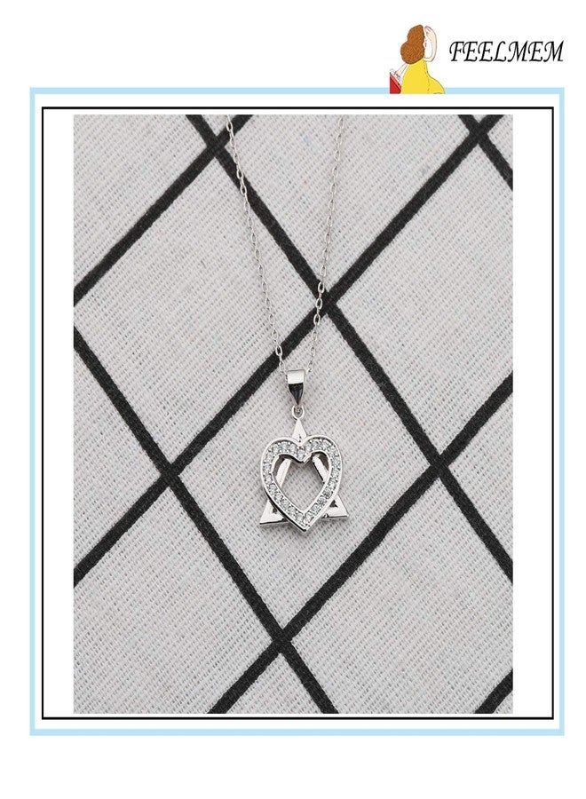 FEELMEM Adoption Jewelry Intertwined Heart and Triangle Adoption Symbol Charm Necklace Gotcha Day Adoption Gift - Image 4