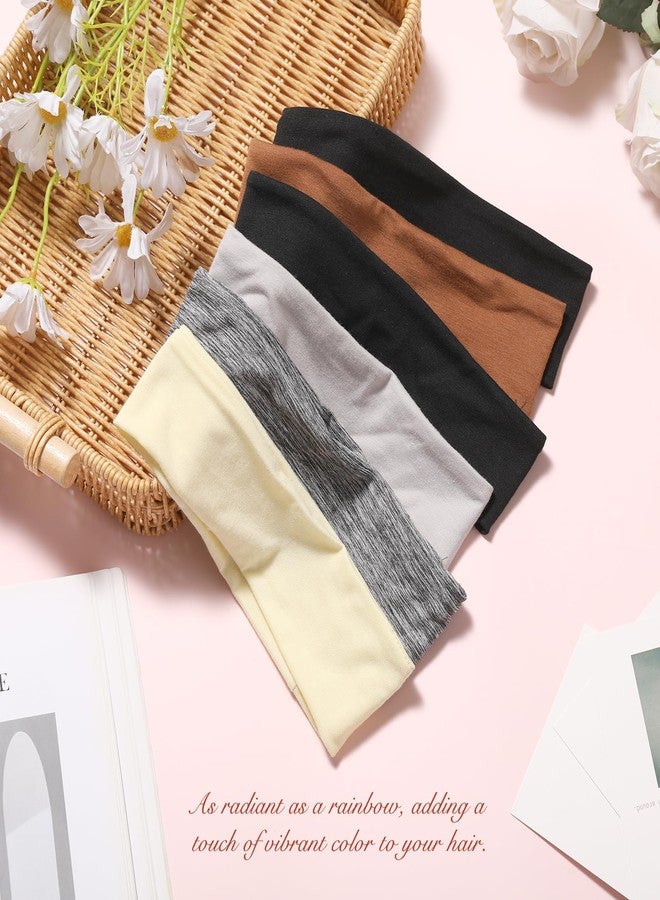 Lajou Fashion Women's Headbands for Short Hair Non Slip Elastic Floral Hairbands, Soft Fabric 2 Inches Thick Stripe Head Bands Heart Headbands, Valentine's Day, Grey Stripe - Image 2