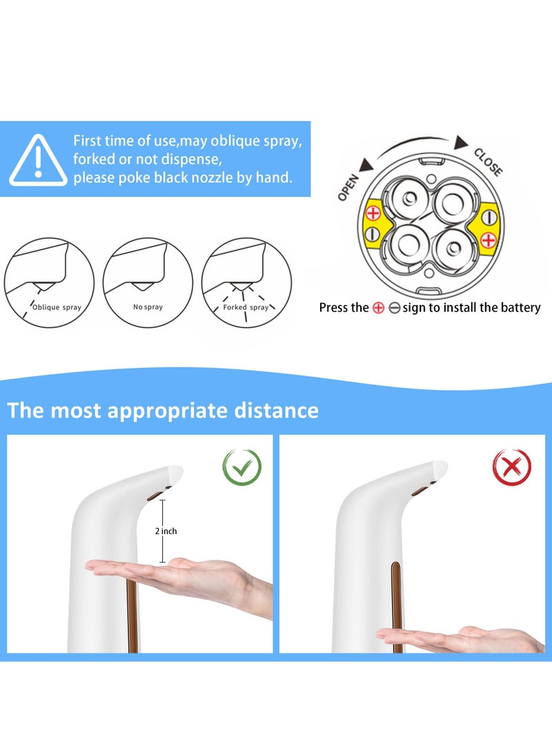 SYOSI Automatic Soap Dispenser, Touchless Countertop Electric Hand Soap Dispenser, 13.53 oz/400 ml, Infrared Sensor Shower Hand Sanitizer Soap Dispenser for Bathroom, Kitchen - Image 5