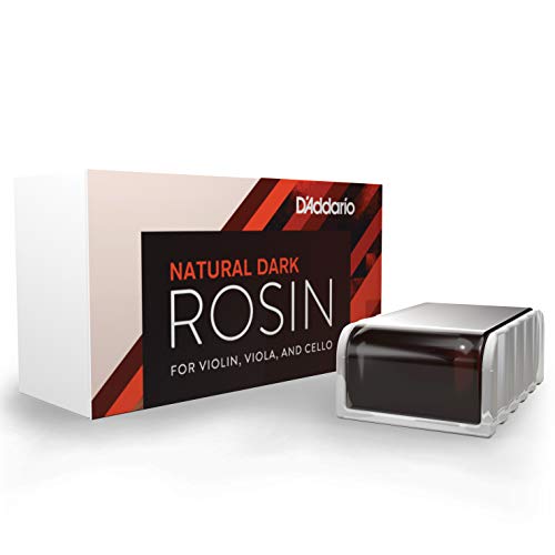 D'Addario Natural Dark Rosin for Violin, Viola & Cello | Premium Rosin for Bowed String Instruments | Smooth Bow Grip & Low Dust Formula for Violin Accessories - Image 1
