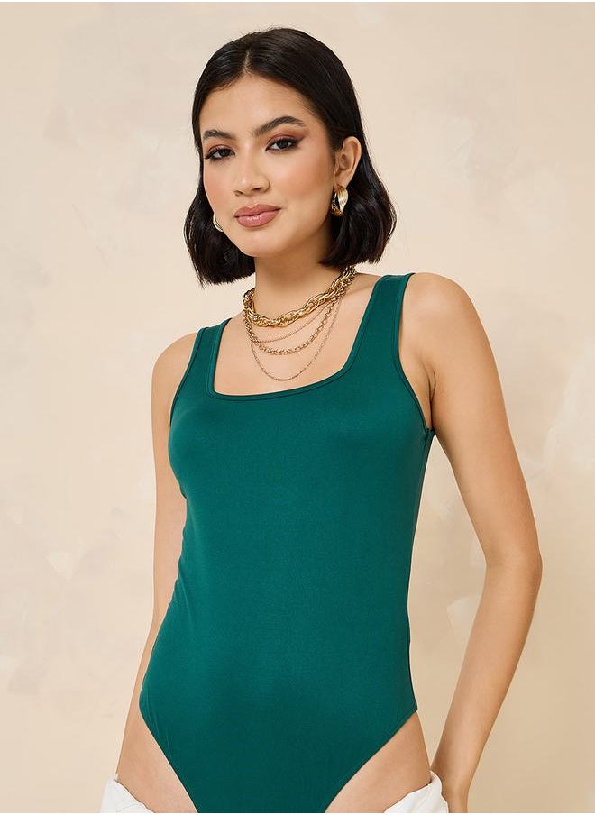 Styli - Sleeveless Square Neck Bodysuit - Image 1