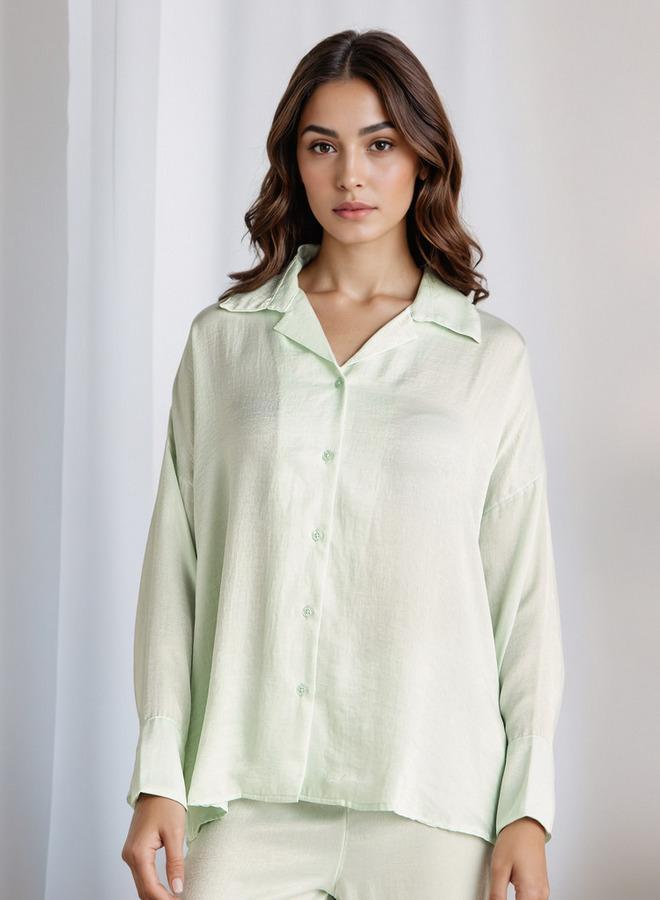 سبلاش فيڤ طقم بيجاما قميص بياقة وسروال بوليستر - Image 2