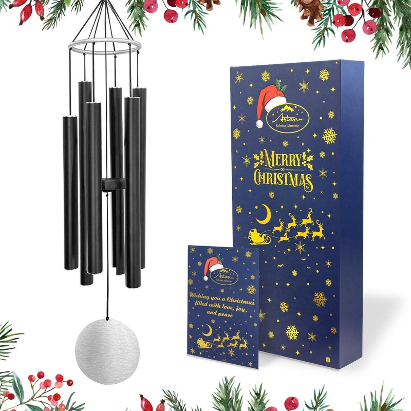 ASTARIN 36in Memorial Wind Chimes, Christmas Wind Chimes for Outdoors,Soothing Tone for Garden Hanging Decor Sympathy Gifts - Image 1