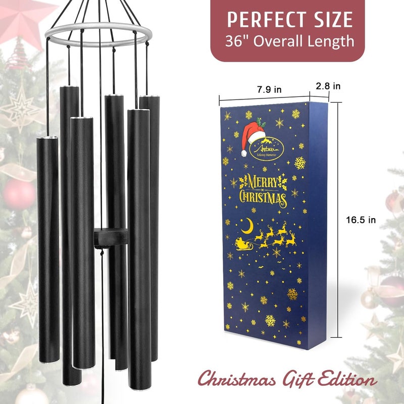 ASTARIN 36in Memorial Wind Chimes, Christmas Wind Chimes for Outdoors,Soothing Tone for Garden Hanging Decor Sympathy Gifts - Image 4