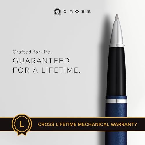 Cross Calais Matte Metallic Blue Refillable Gel Ink Rollerball Pen – Medium Point, Smooth Writing, Presented in a Premium Gift Box - Image 3