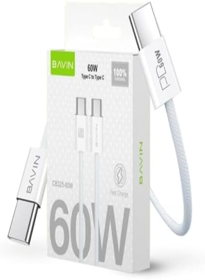 Bavin 3ft 60W USB Type C to C Charging Cable for iPhone 15 for Samsung Galaxy S24/A14/A54/S23 FE/S23+/S23 Ultra/A53 5G/S22/A13/A03S/S21S20/A12/A32