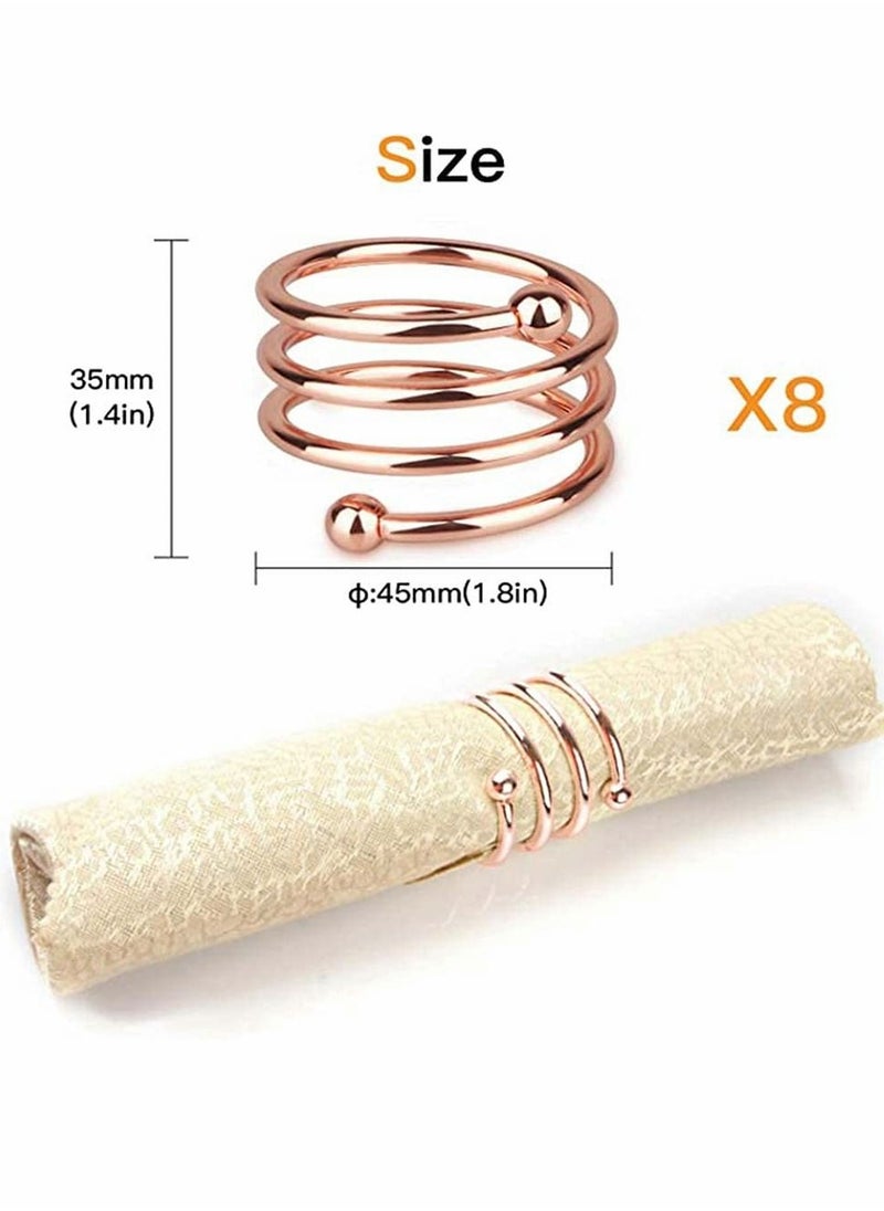 Excefore - 8-Piece Set Napkin Ring Table Setting Suitable for Casual or Formal - Image 1