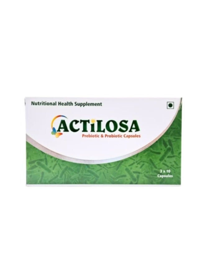 Actilosa Prebiotic & Probiotic Capsules - 30 nos - Image 1