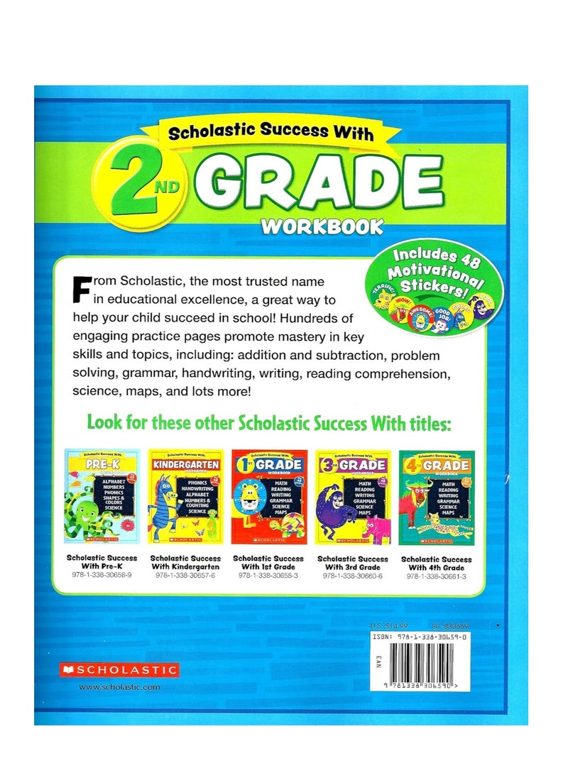 NEW 2018 Edition Scholastic 2nd Grade Workbook with Motivational Stickers – Paperback  - Image 4