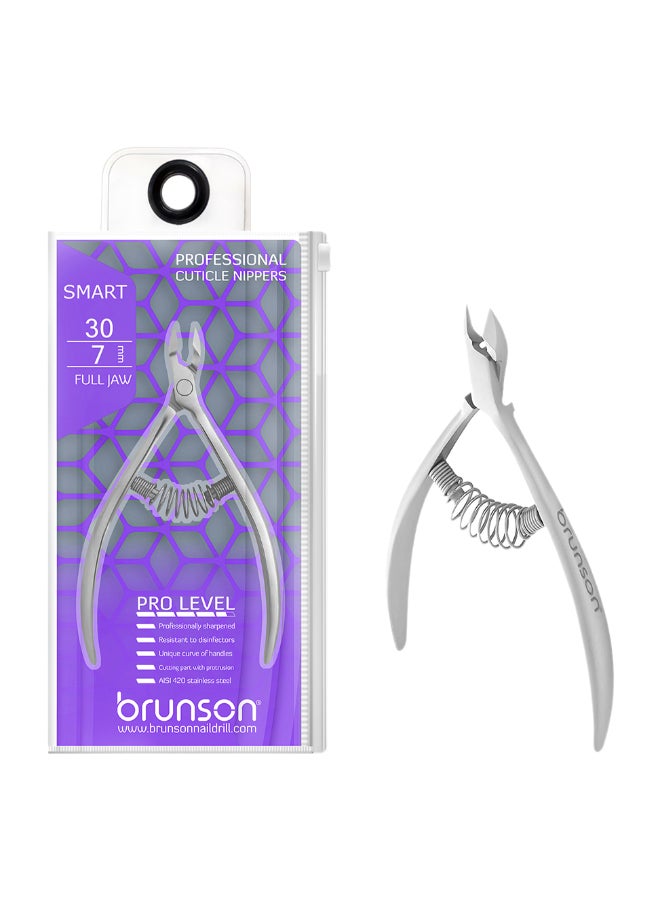brunson Professional Cuticle Nipper Smart 30 7mm Full Jaw Manicure Pedicure Cuticle Remover BNNS307 - Image 1