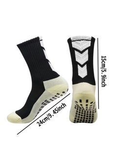 Generic 3 Pairs Soccer Socks Grip Pads Non Slip Football Athletic Sports Crew Socks, Youth Boys and Men's Athletic Socks for Baseball Basketball Hockey Rugby  - Image 5