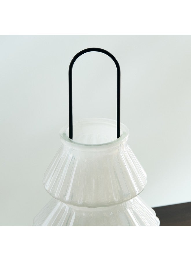Home Box Auden Glass Lantern with Metal Handle 15.5 x 26 x 15.5 cm  - Image 4