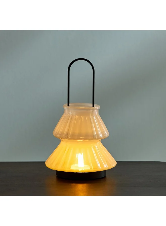 Home Box Auden Glass Lantern with Metal Handle 15.5 x 26 x 15.5 cm