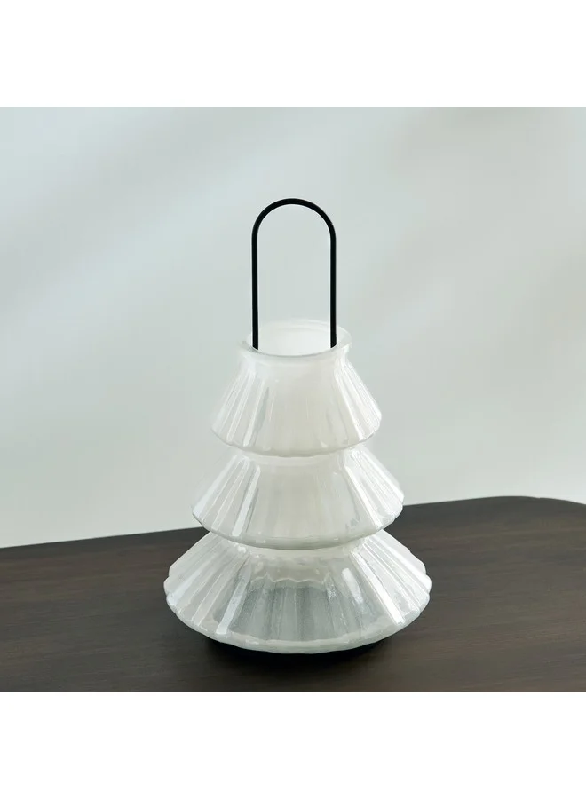 Home Box Auden Glass Lantern with Metal Handle 15.5 x 26 x 15.5 cm