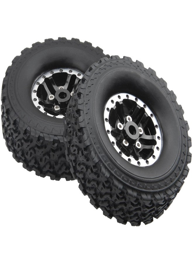 Vgoohobby OD 2.75" Rubber Tires & Metal Beadlock Wheel Rims Compatible with MN Model MN82 LC79 MN78 D90 D91 D96 99S 1/12 WPL C14 C24 C34 C44 1/16 RC Car (Black) - Image 4