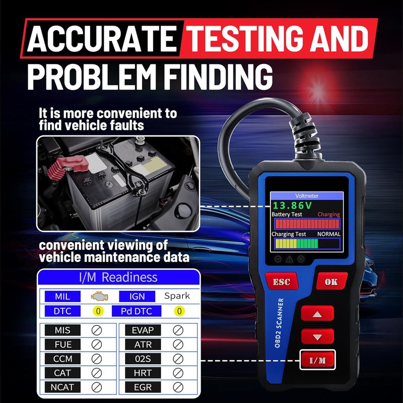 iKiKin قارئ رموز السيارات iKiKin AT300 OBD2 - Image 5