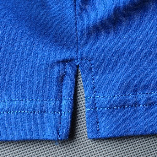 palglg Mens Bodybuilding Shorts 3 Inch Inseam Drawstring Closure Cotton PLN Black+Blue M - Image 5