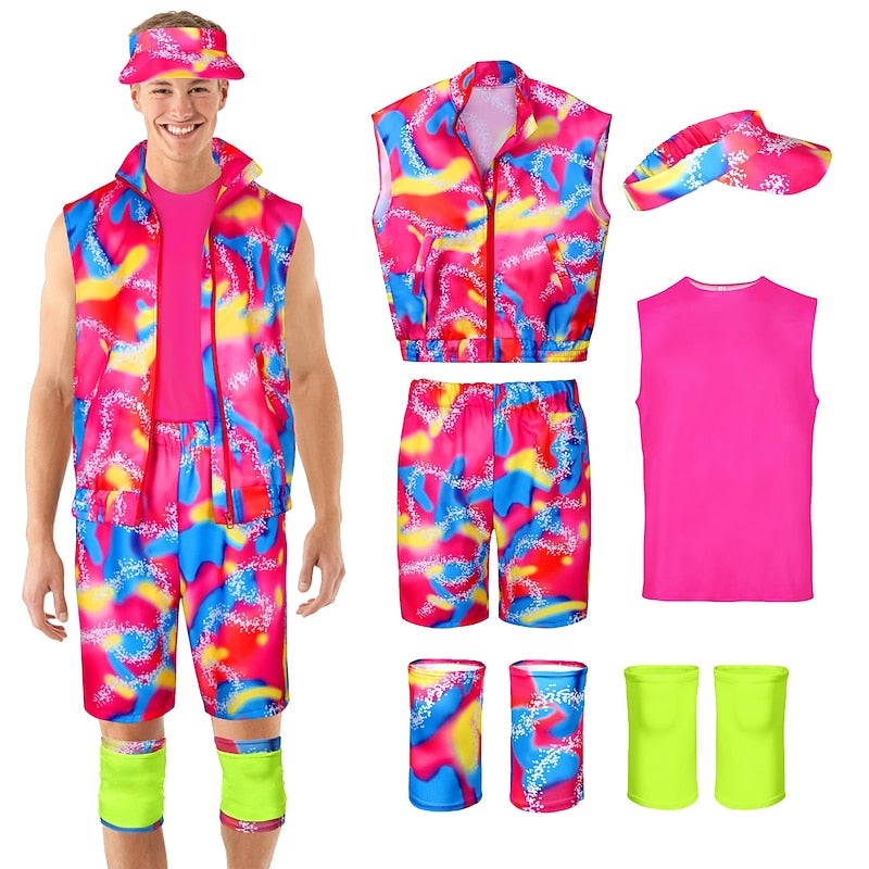 Y&D Movie Rollerblade Outfits Doll Y2K Cowgirl Suits Jumpsuit Dress Hot Pink Men's Women's Couple's Cosplay Costume Mardi Gras Halloween Carnival Masquerade - Image 3